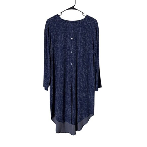 Eileen Fisher High Low Dress Small FairyGoth Long Sleeve‎ Chiffon Career … - Picture 1 of 8
